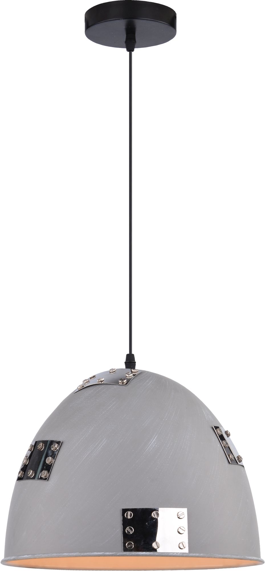 Candellux Patch lampa wisząca 1x60W szary/chrom 31-43160