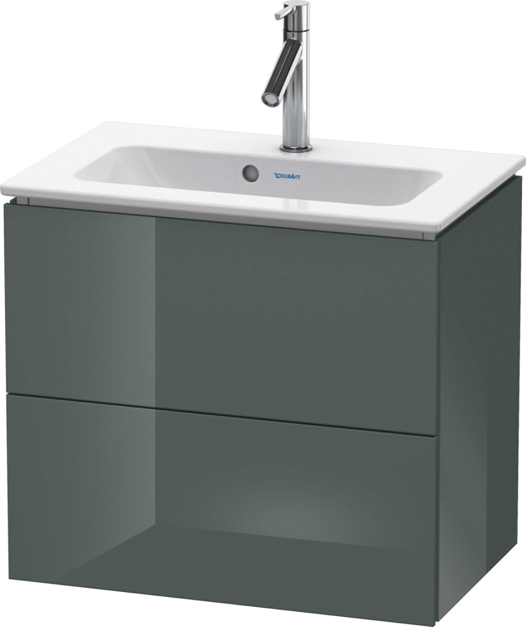 Duravit L-Cube Compact szafka 62 cm podumywalkowa wisząca szary dolomit wysoki połysk LC625603838