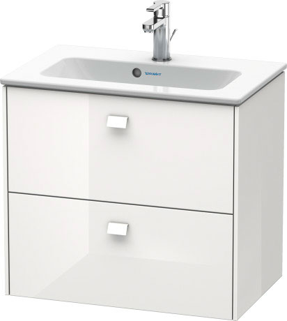 Zestaw Duravit Brioso Compact Me by Starck umywalka z szafką 62 cm biały/połysk (BR411002222, 2342630000)