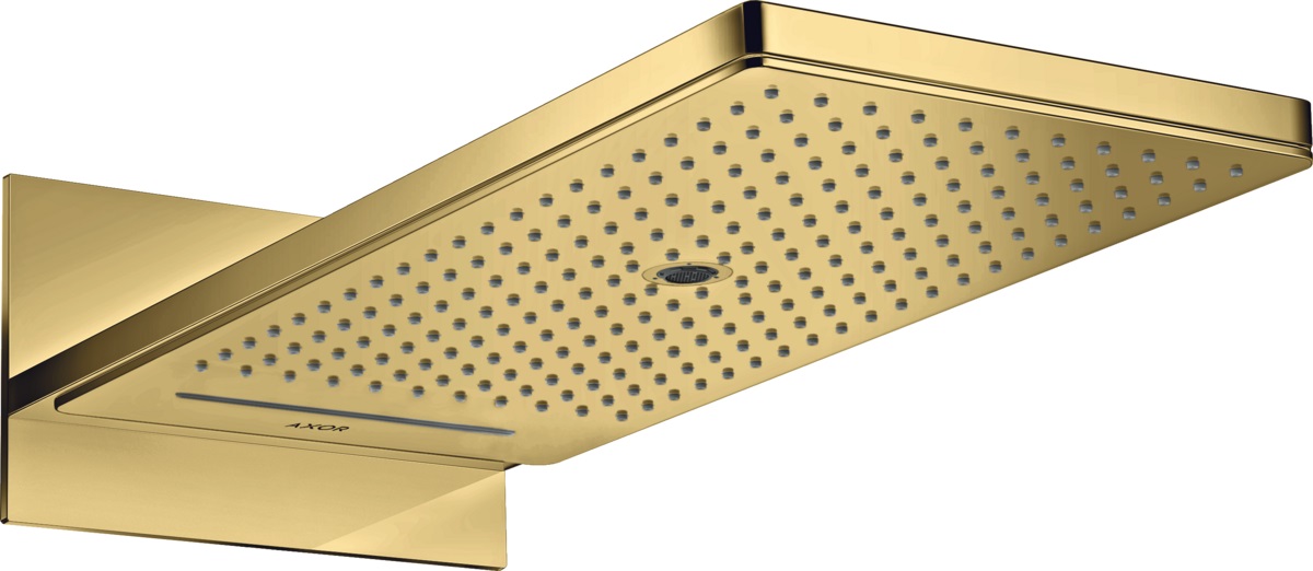 Axor ShowerSolutions deszczownica 25,8x58 cm prostokątna złoty optyczny polerowany 35283990