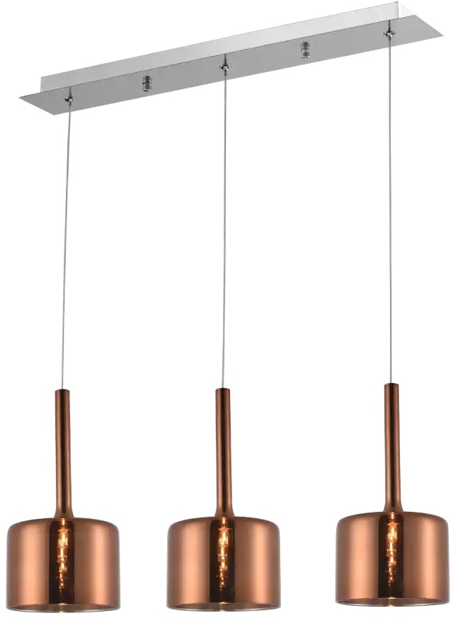 CosmoLight Copenhagen lampa wisząca 3x28W miedź P03035CU