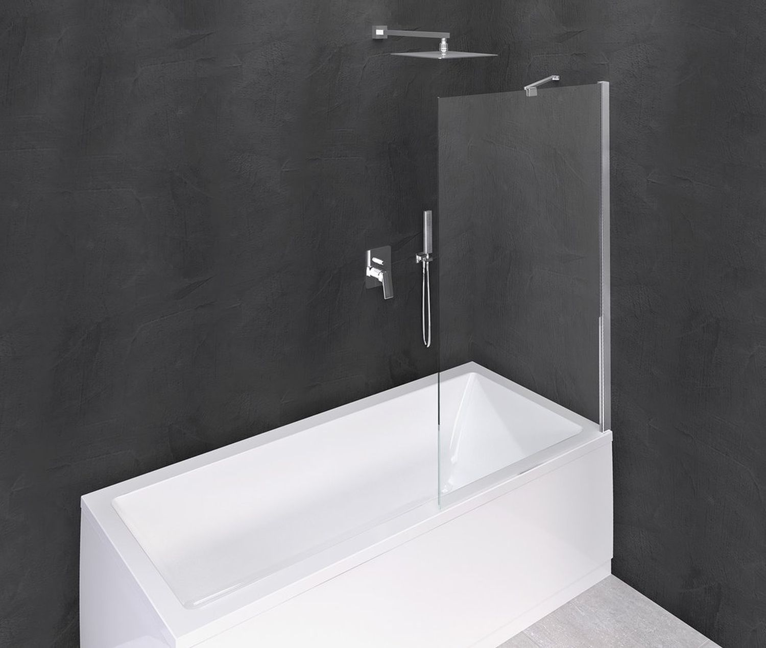 Polysan Modular Shower parawan nawannowy 90 cm chrom/szkło przezroczyste BMS1-90