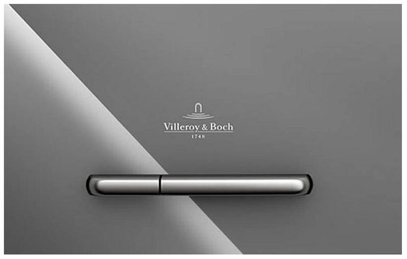 Villeroy & Boch ViConnect M300 przycisk spłukujący do WC szkło stalowy/szary błyszczący 922160RA