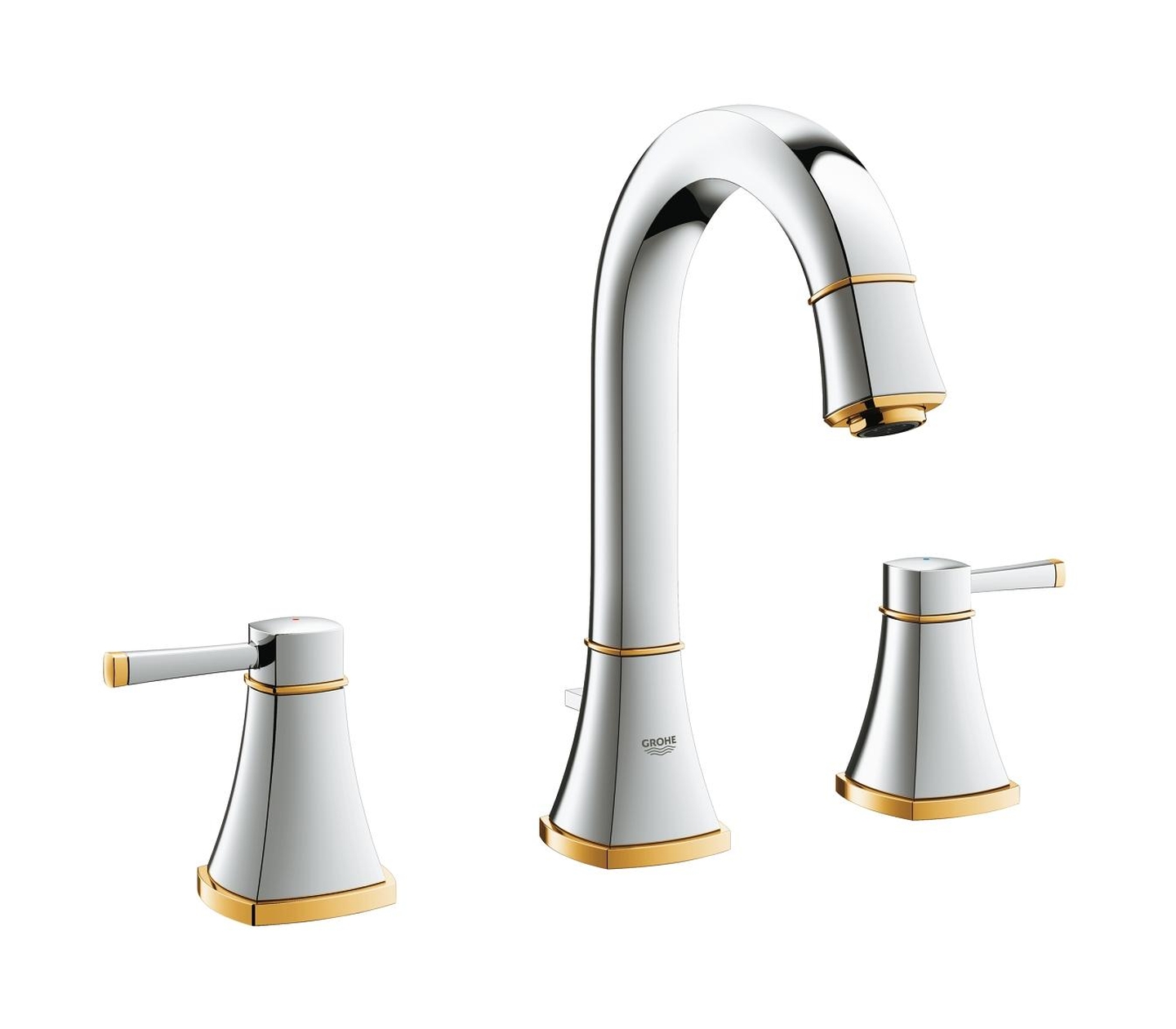 Grohe Grandera bateria umywalkowa 3-otworowa chrom/złoty 20389IG0