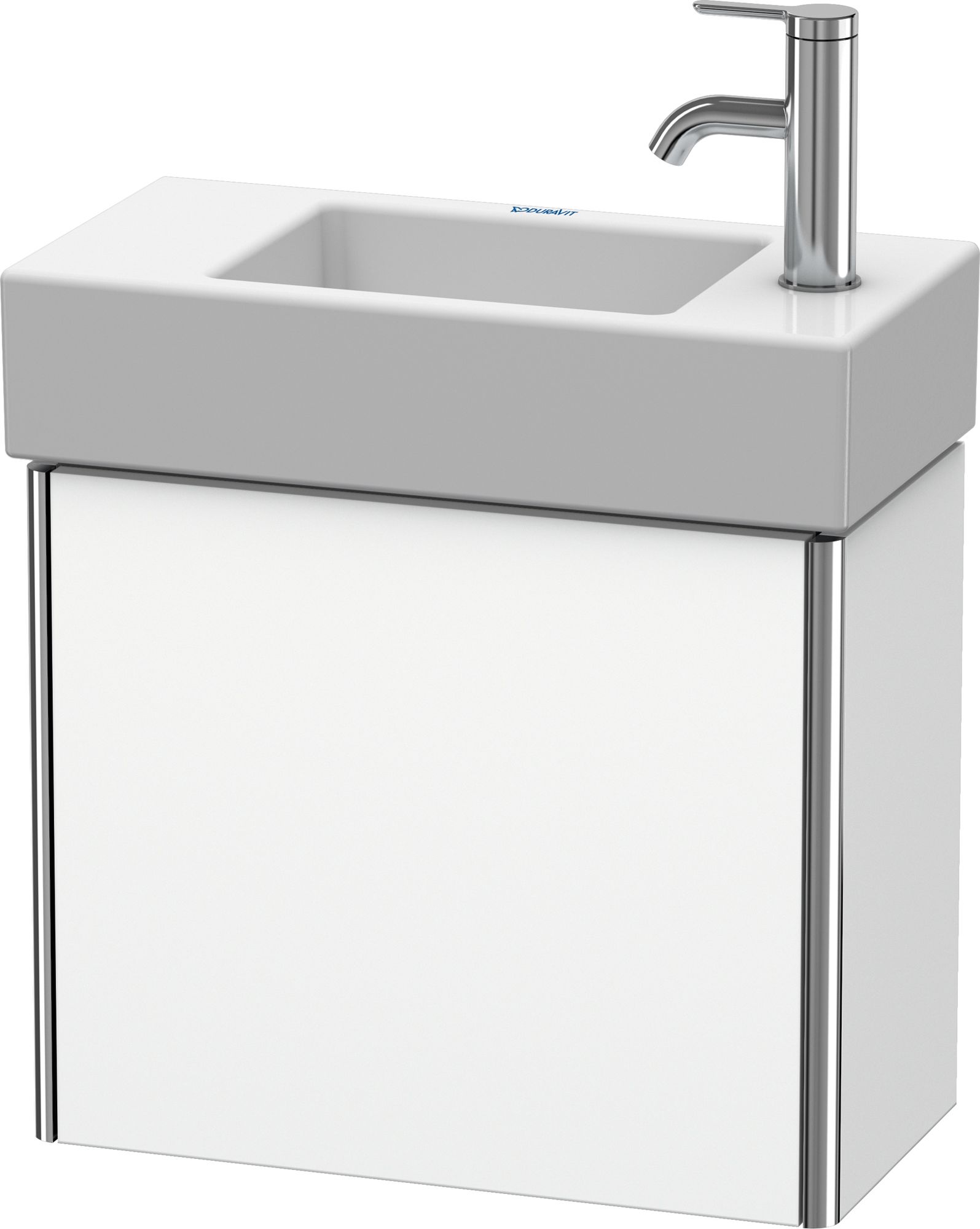 Duravit XSquare szafka 48,4 cm podumywalkowa wisząca prawa biały mat XS4091R1818