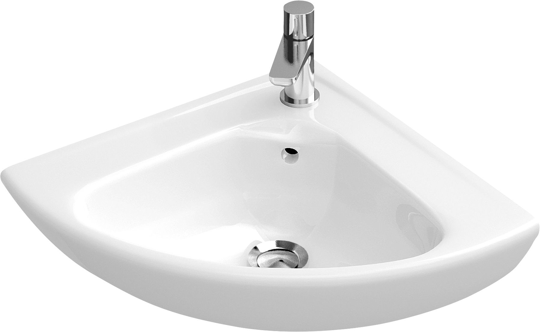 Villeroy & Boch O.Novo umywalka 41,5 cm narożna CeramicPlus Weiss Alpin 732740R1