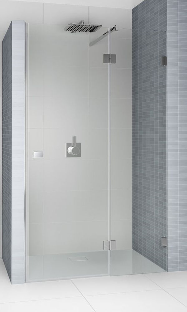 Riho Scandic NXT X104 drzwi prysznicowe 90 cm wnękowe prawe czarny mat/szkło przezroczyste G001022121