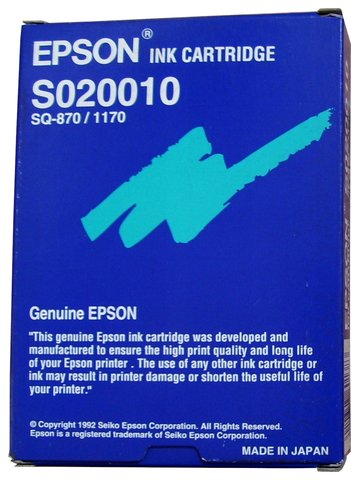 Wyprzedaż Oryginał Zgodny tusz Epson S020010 do Epson SQ-1170 SQ-870 | 115 ml | czarny black, pudełko zastępcze, oryginalny airbag/folia