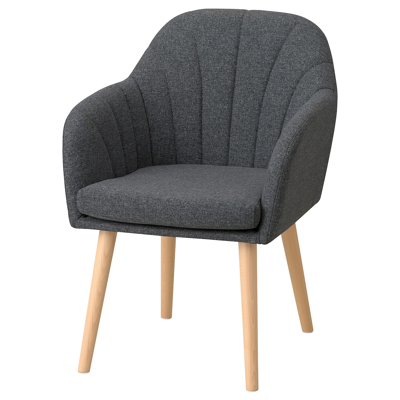 IKEA BÄSTDAL Fotel, Gunnared średnioszary, Głębokość: 66 cm