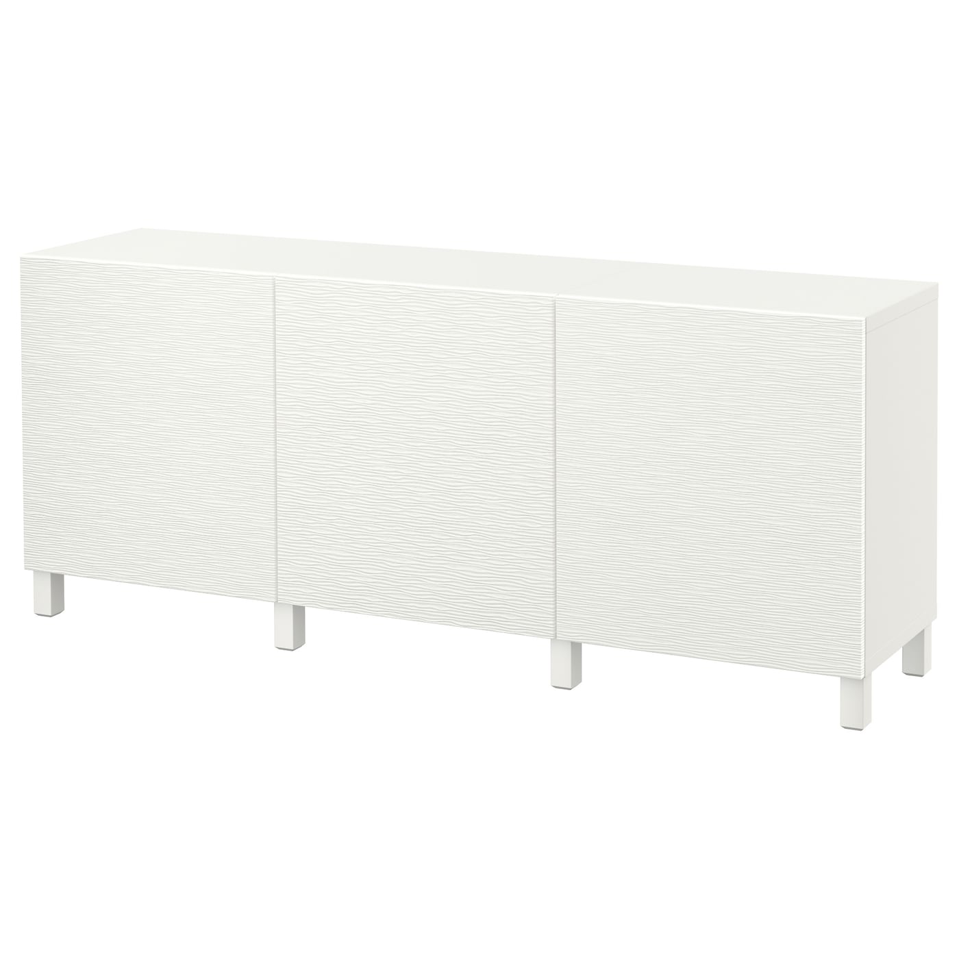IKEA BESTÅ Kombinacja z drzwiami, Biały/Laxviken/Stubbarp biały, 180x42x74 cm