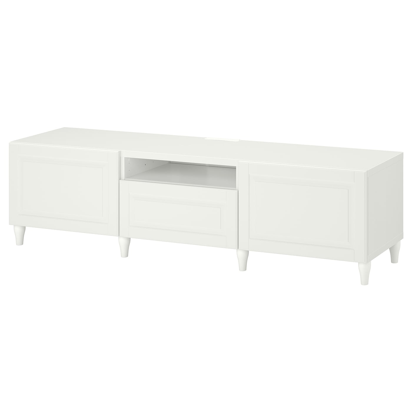 IKEA BESTÅ Szafka pod TV, Biały/Smeviken/Kabbarp biały, 180x42x48 cm