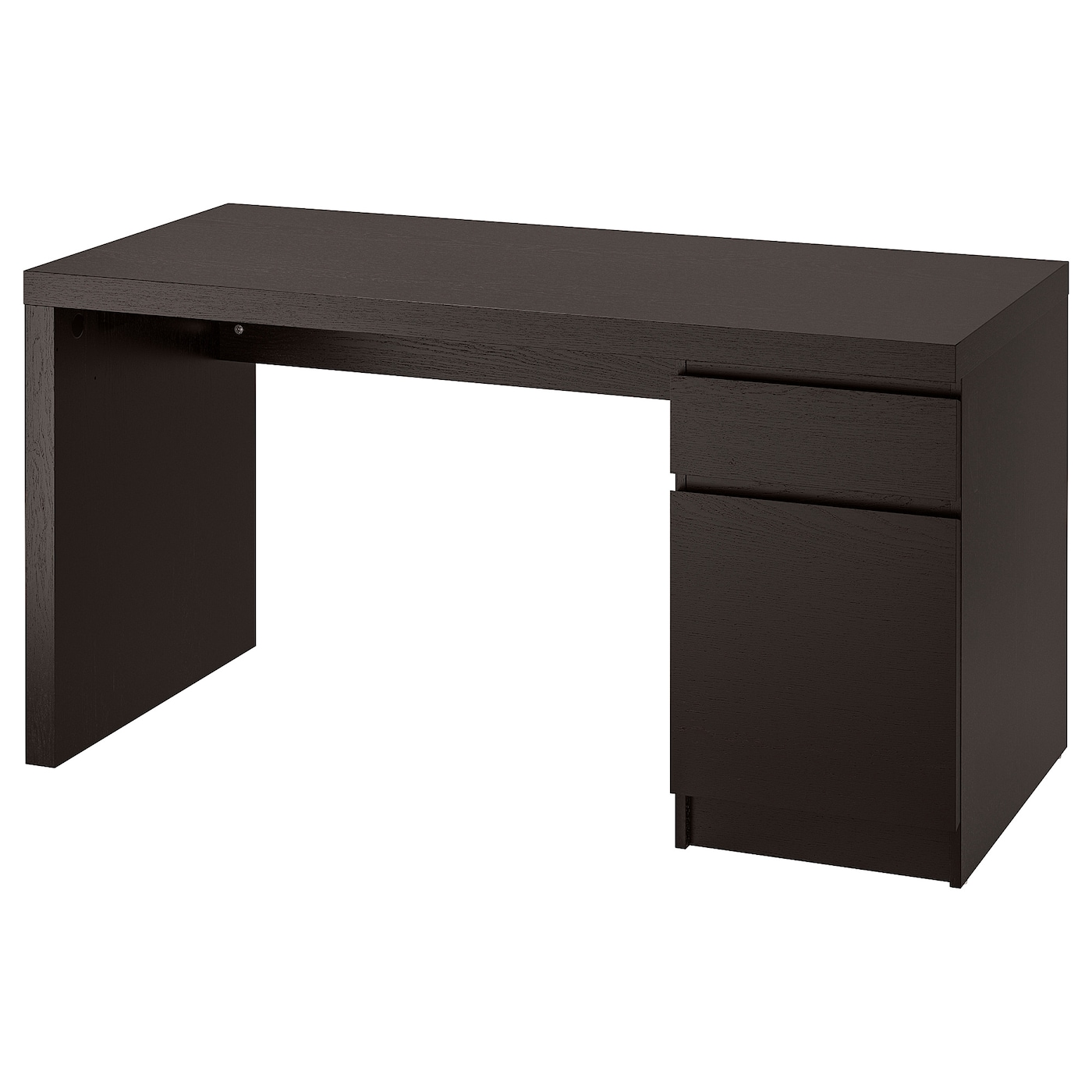 IKEA MALM Biurko, Czarnobrąz, 140x65 cm