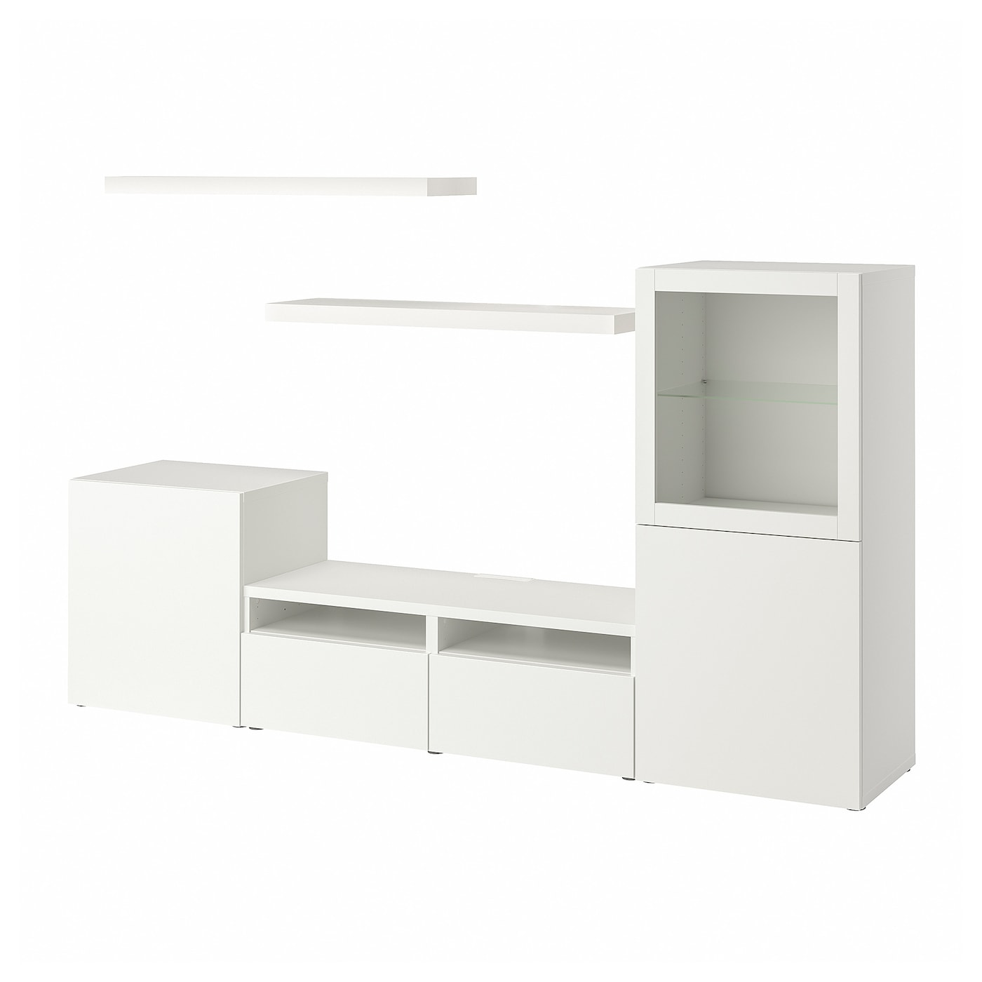 IKEA BESTÅ / LACK Szafka pod TV, Biały, 240x42x129 cm