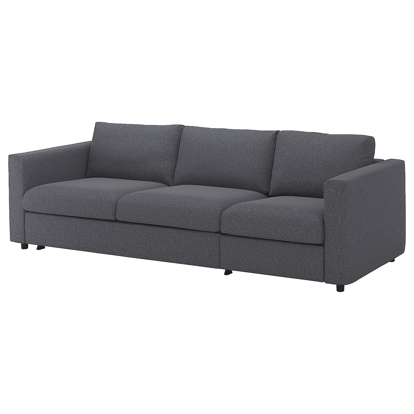 IKEA VIMLE Rozkładana sofa 3-osobowa, Gunnared średnioszary, Wysokość łóżka: 53 cm