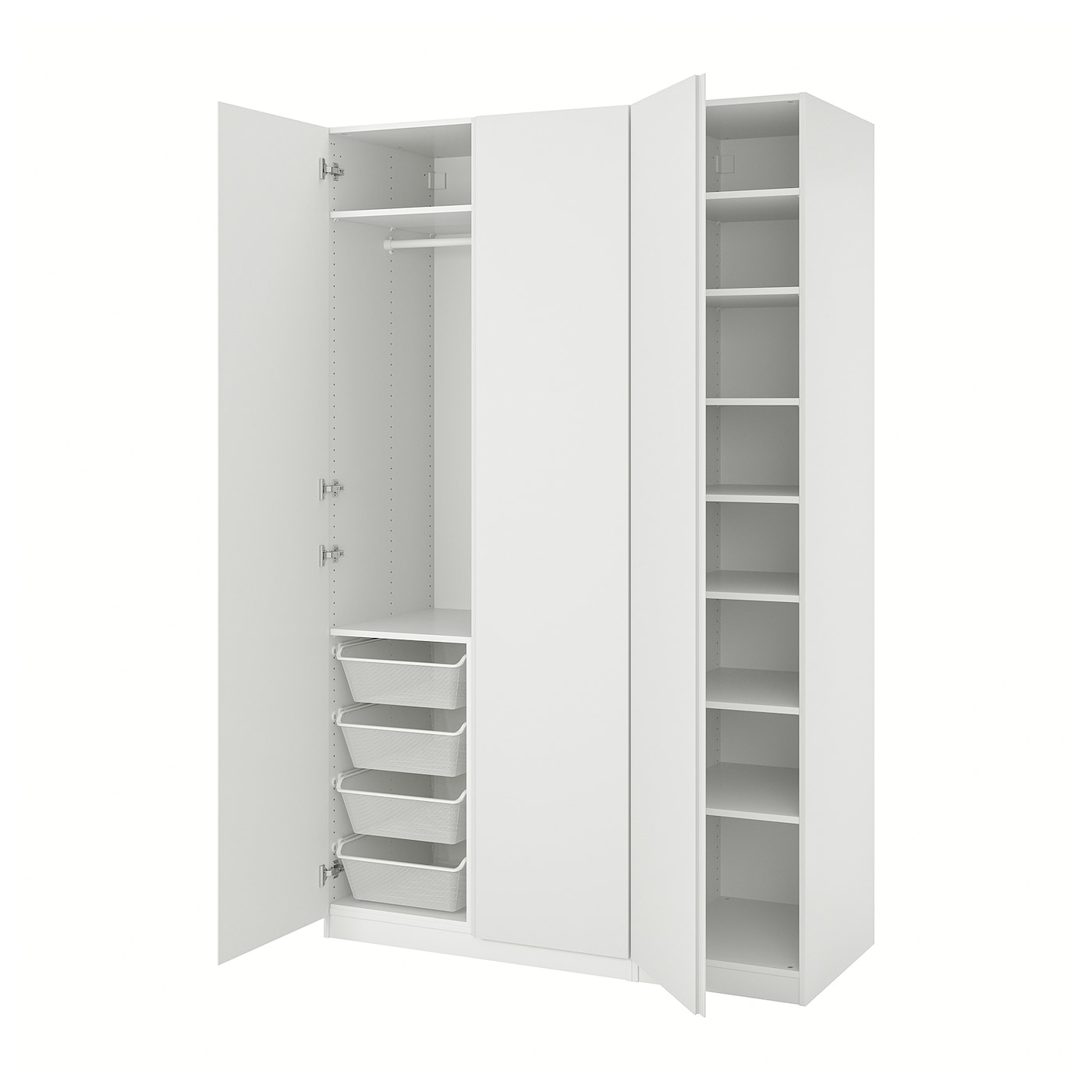 IKEA PAX / VIKANES Kombinacja szafy, biały/biały, 150x60x236 cm