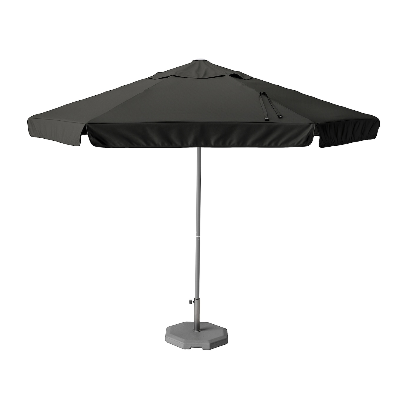 IKEA KUGGÖ / VÅRHOLMEN Parasol z podstawą, Szary ciemnoszary/Huvön ciemnoszary, 300 cm