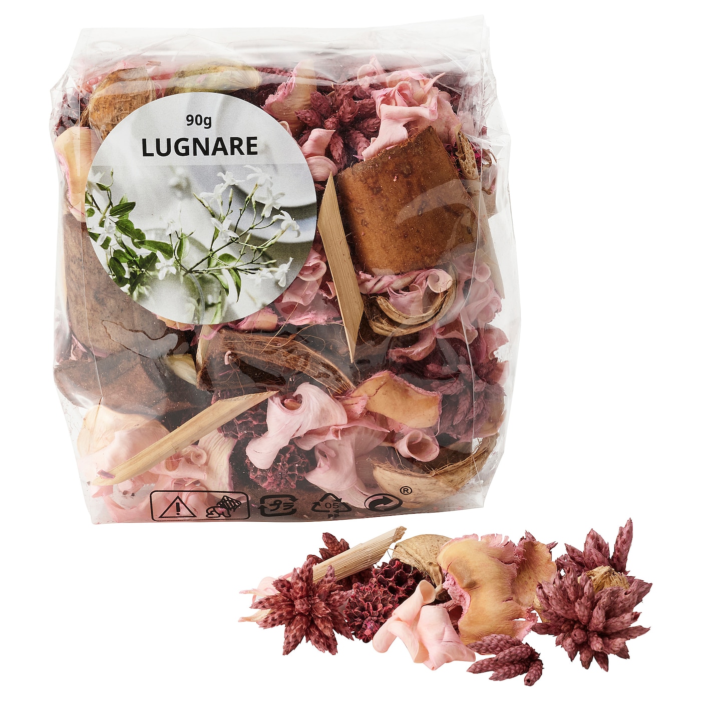 IKEA LUGNARE Potpourri pachnące, jaśmin/różowy, 90 g