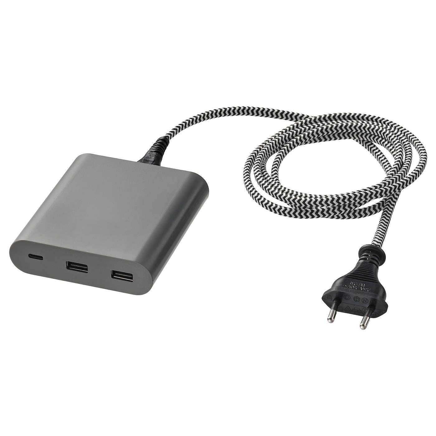 IKEA ÅSKSTORM Ładowarka USB 40W, ciemnoszary, Długość: 95 mm