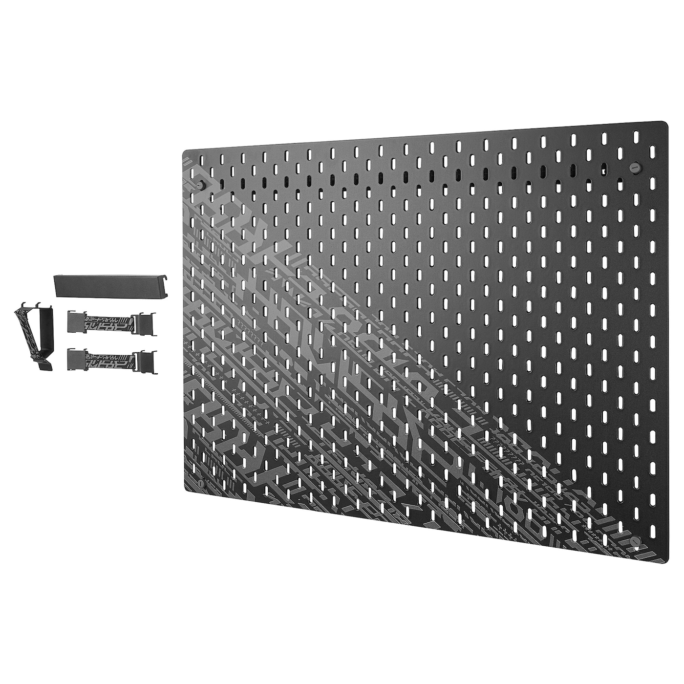 IKEA UPPSPEL Tablica perforowana kombinacja, czarny, 76x56 cm