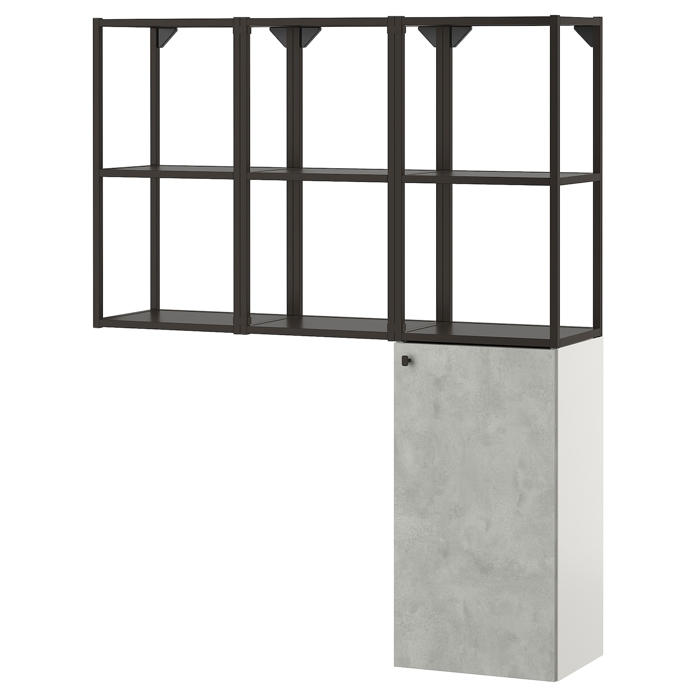 IKEA ENHET Regał, antracyt/imitacja betonu, 120x32x150 cm