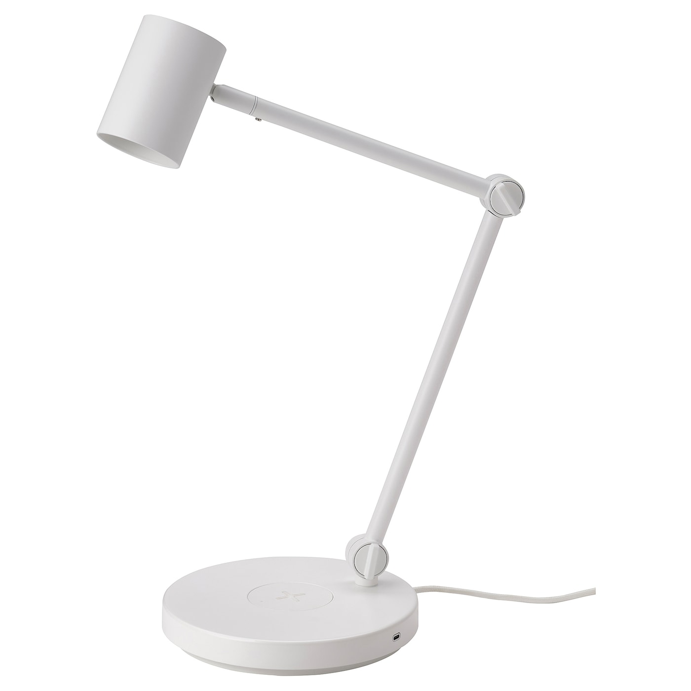 IKEA NYMÅNE Lampa biurkowa z ładow. indukcyjną, Biały, Maks.: 8.5 Wat