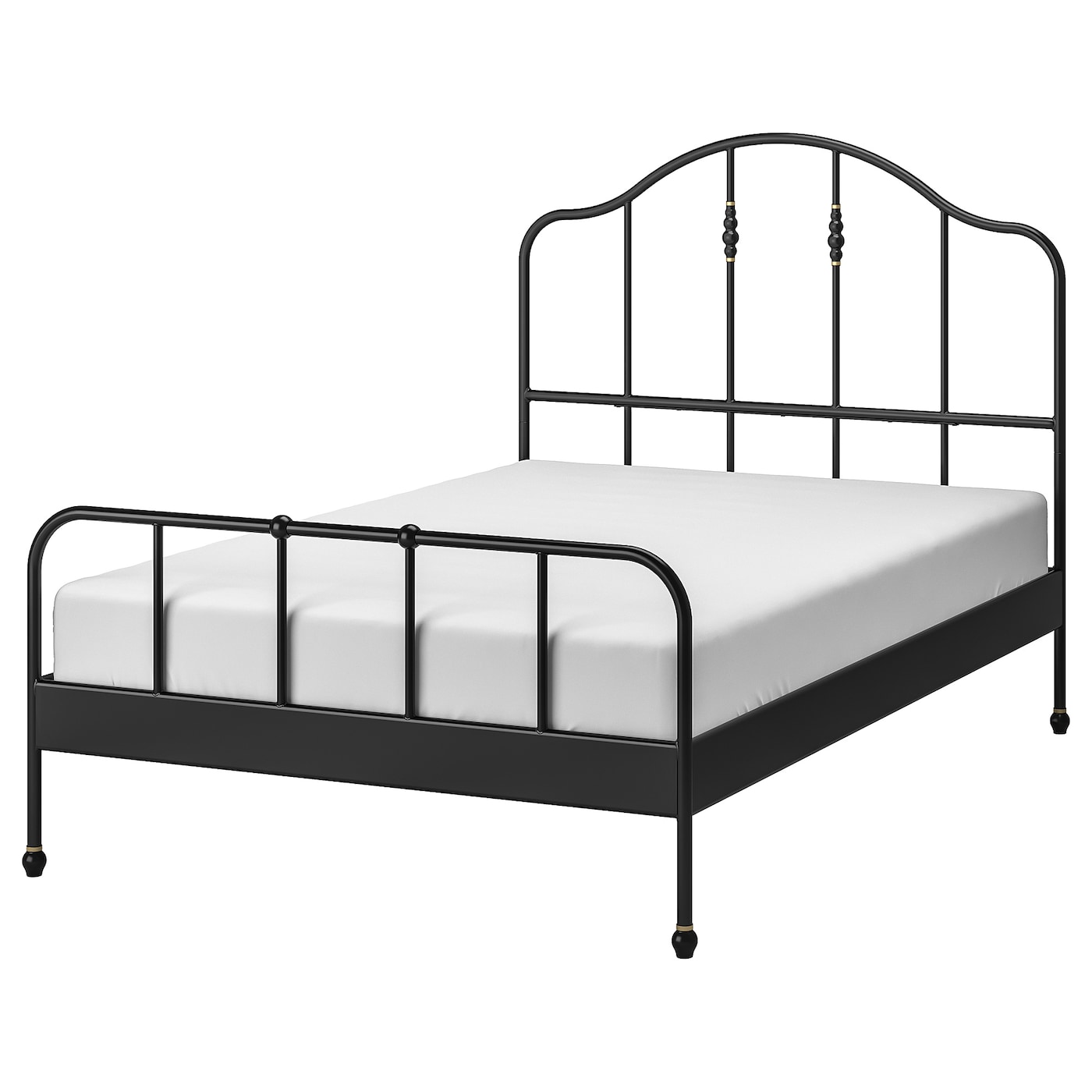 IKEA SAGSTUA Rama łóżka, czarny, 140x200 cm