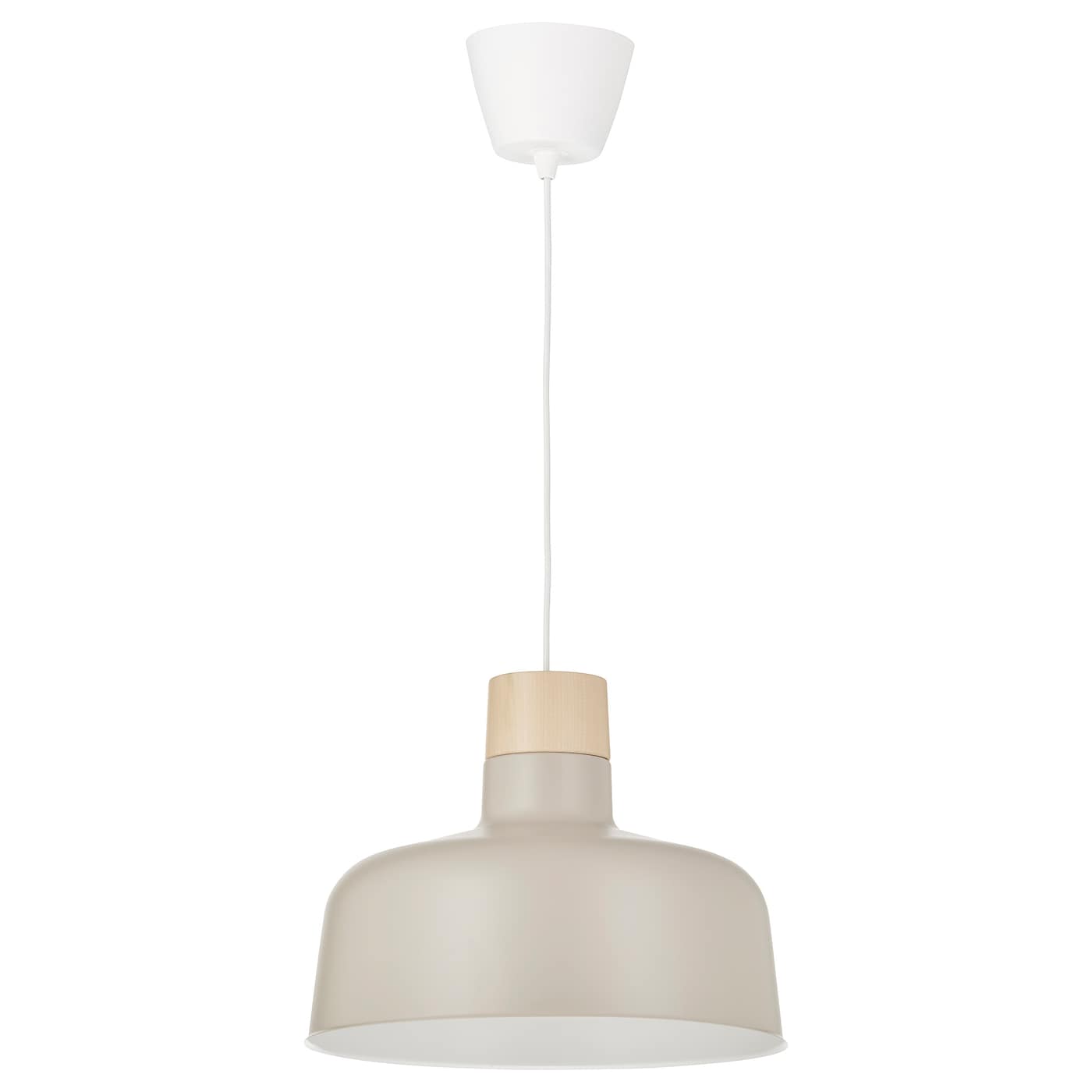 IKEA BUNKEFLO Lampa wisząca, Beżowy/brzoza, 36 cm