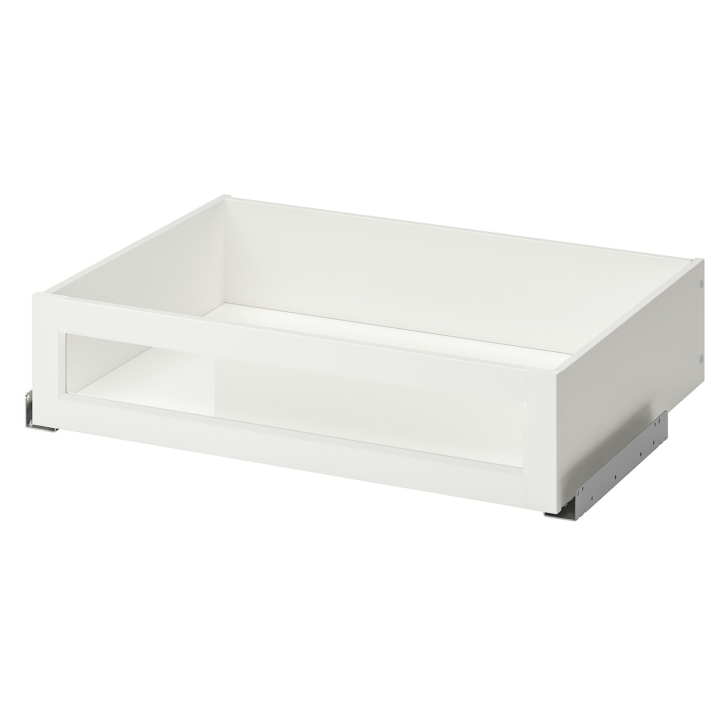 IKEA KOMPLEMENT Szuflada front ramiak ze szkłem, Biały, 75x58 cm