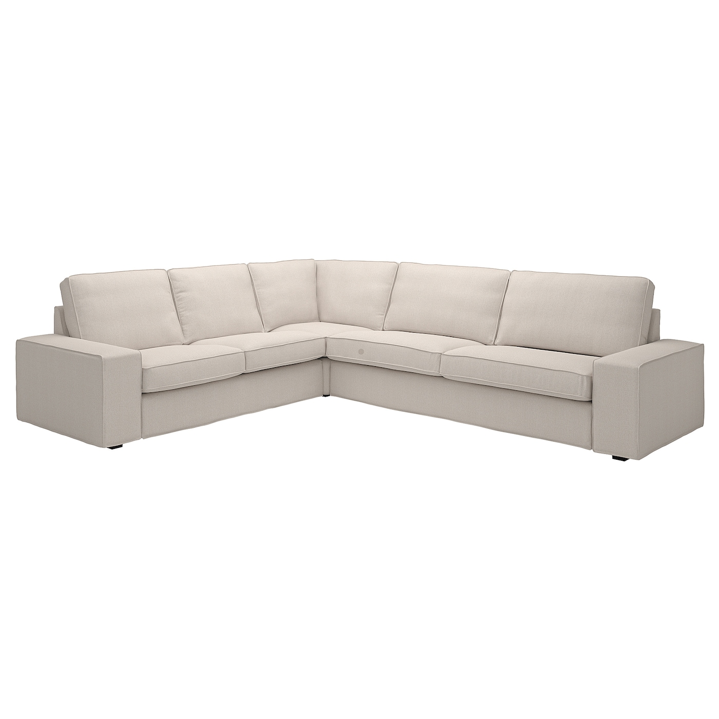 IKEA KIVIK Sofa narożna 5-osobowa, Tresund jasnobeżowy, Głębokość: 95 cm