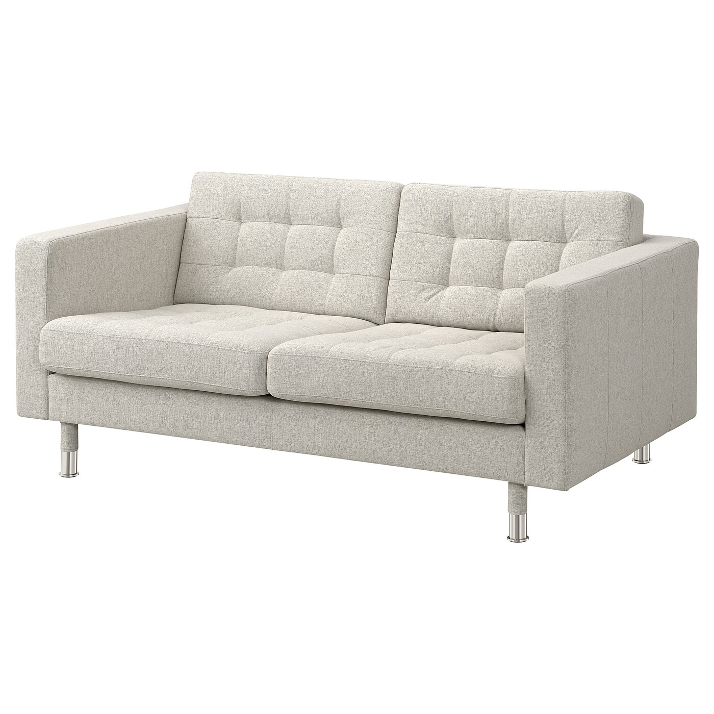 IKEA LANDSKRONA Sofa 2-osobowa, Gunnared beżowy/metal