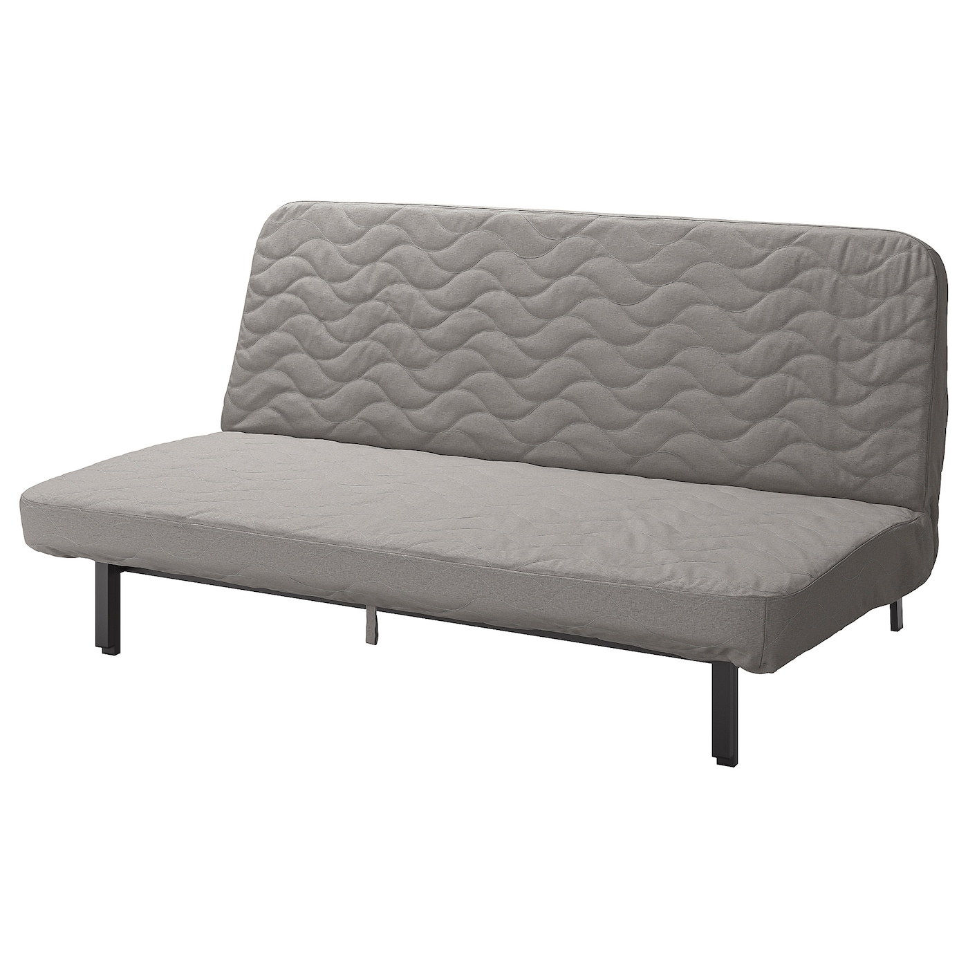 IKEA NYHAMN Rozkładana sofa 3-osobowa, z materacem z pianki poliuretanowej/Knisa szary/beż, Szerokość: 200 cm