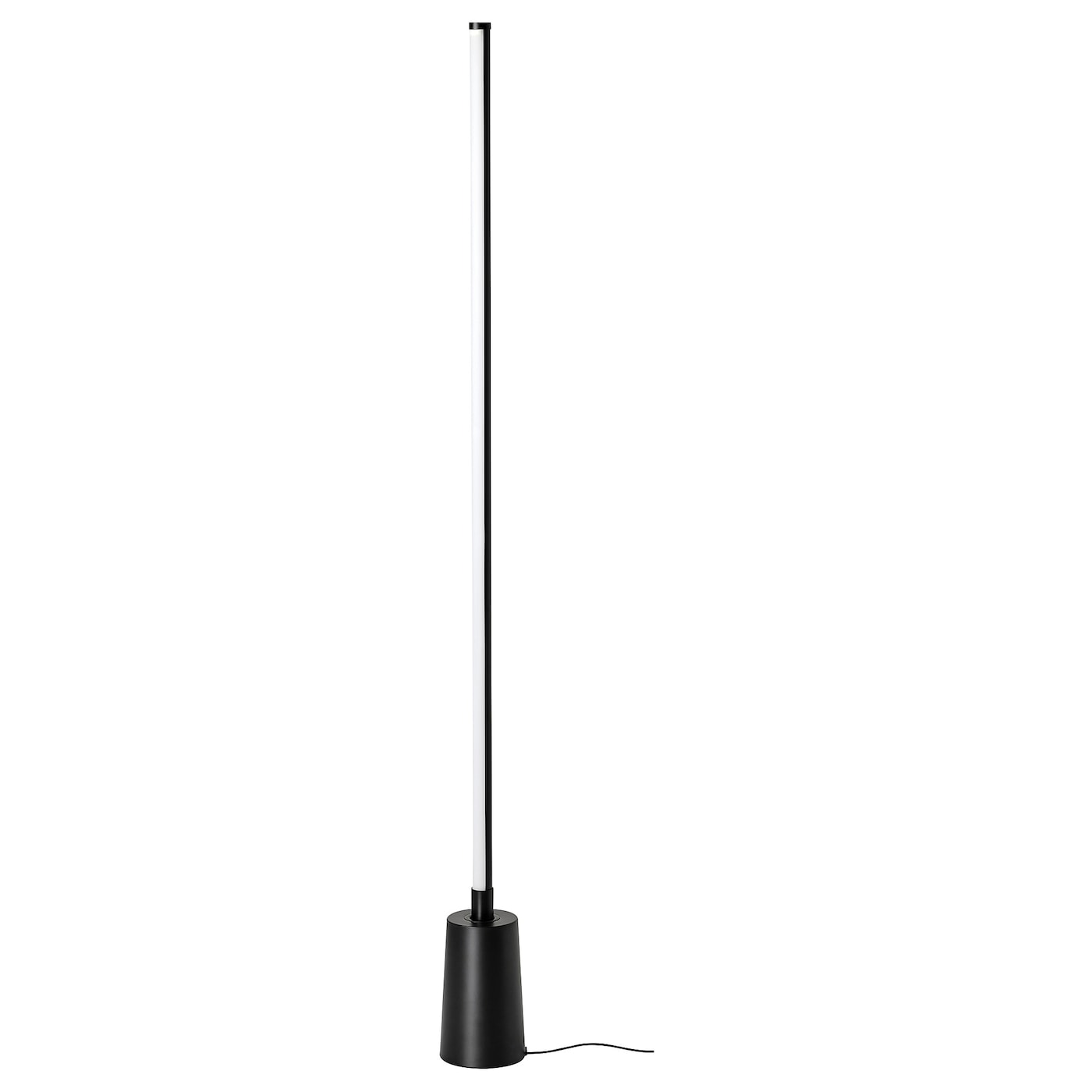 IKEA OBEGRÄNSAD Lampa podłogowa LED, czarny, Średnica podstawy: 15 cm