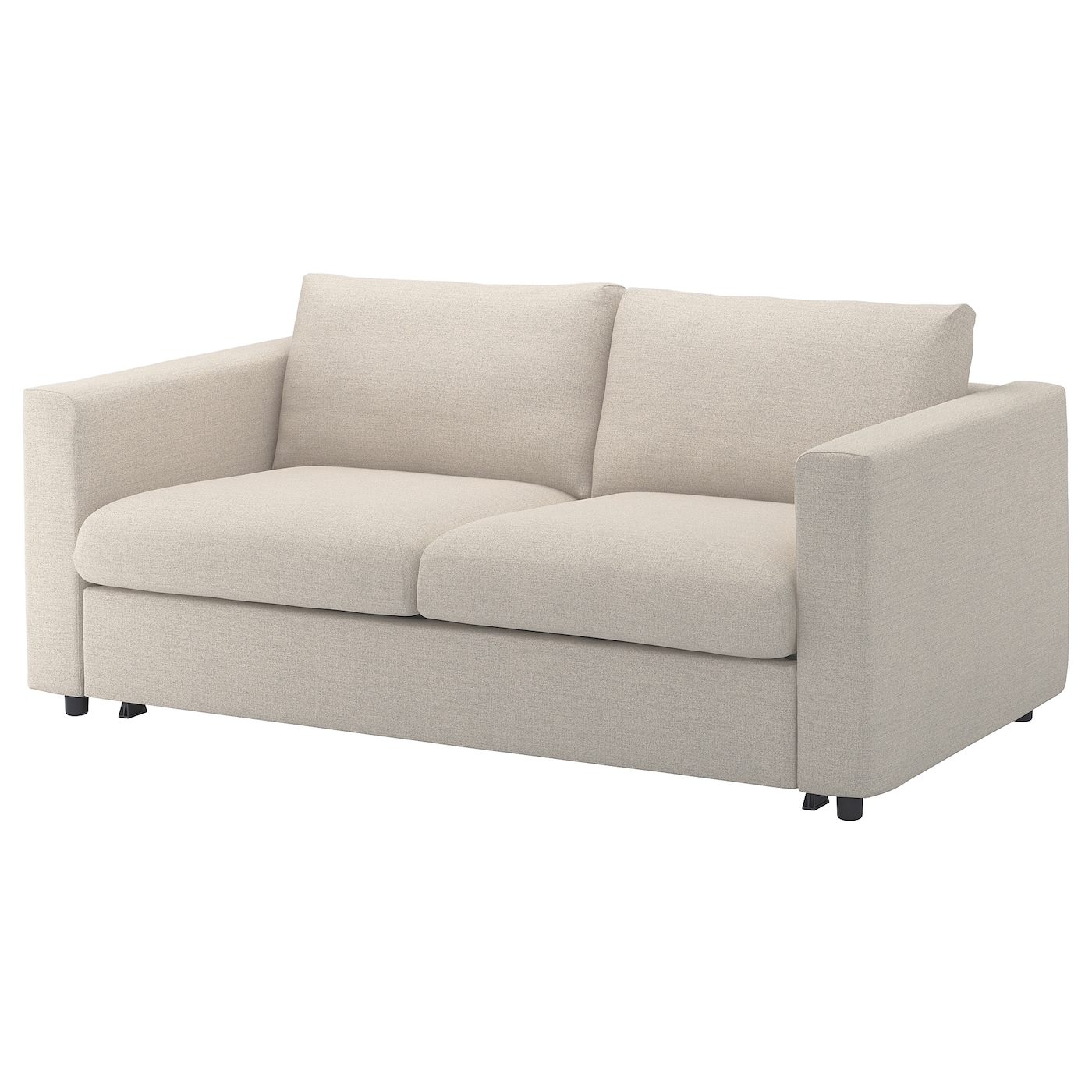 IKEA VIMLE Sofa 2-osobowa rozkładana, Gunnared beżowy, Wysokość łóżka: 53 cm