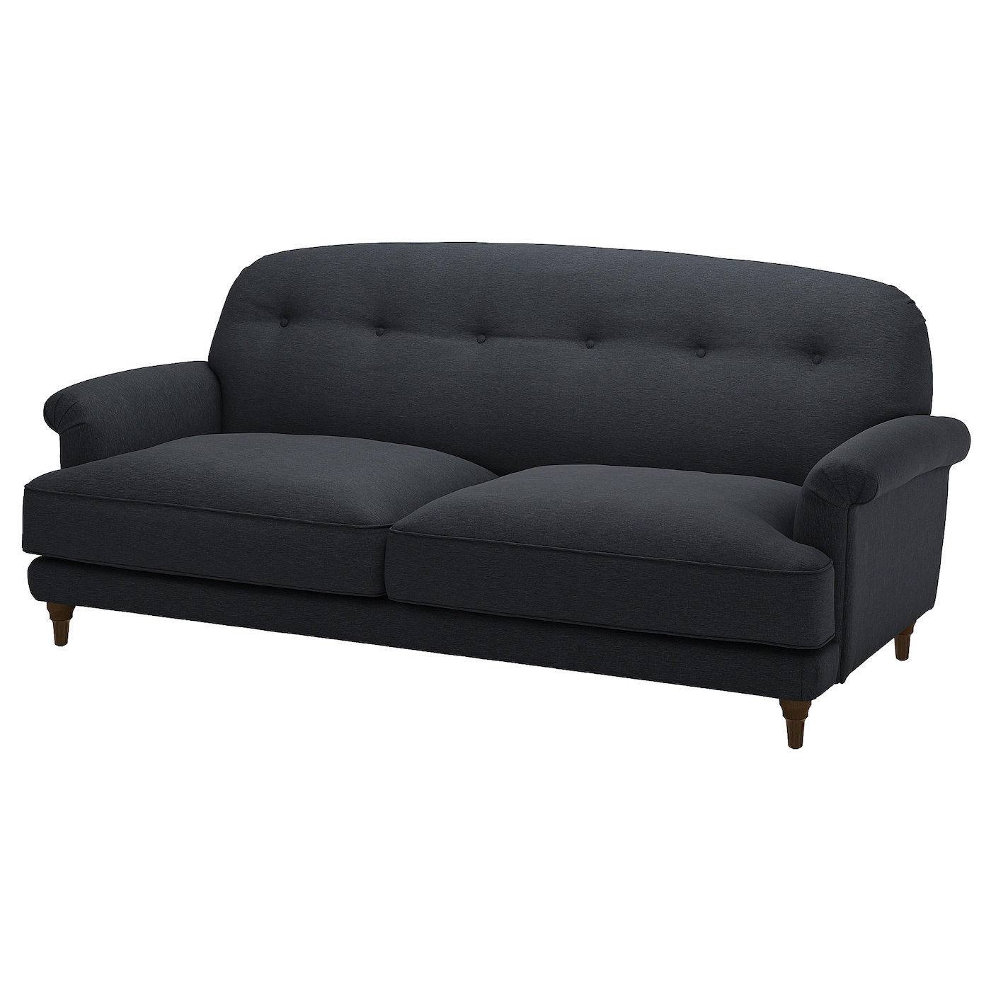 IKEA ESSEBODA Sofa 3-osobowa, Knäbäck antracyt/brązowy, Wysokość podłokietnika: 60 cm