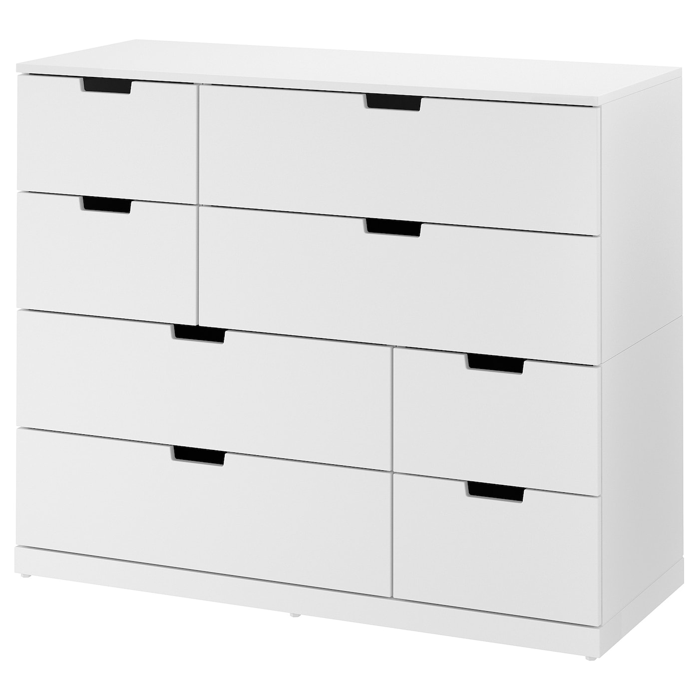 IKEA NORDLI Komoda, 8 szuflad, biały, 120x99 cm