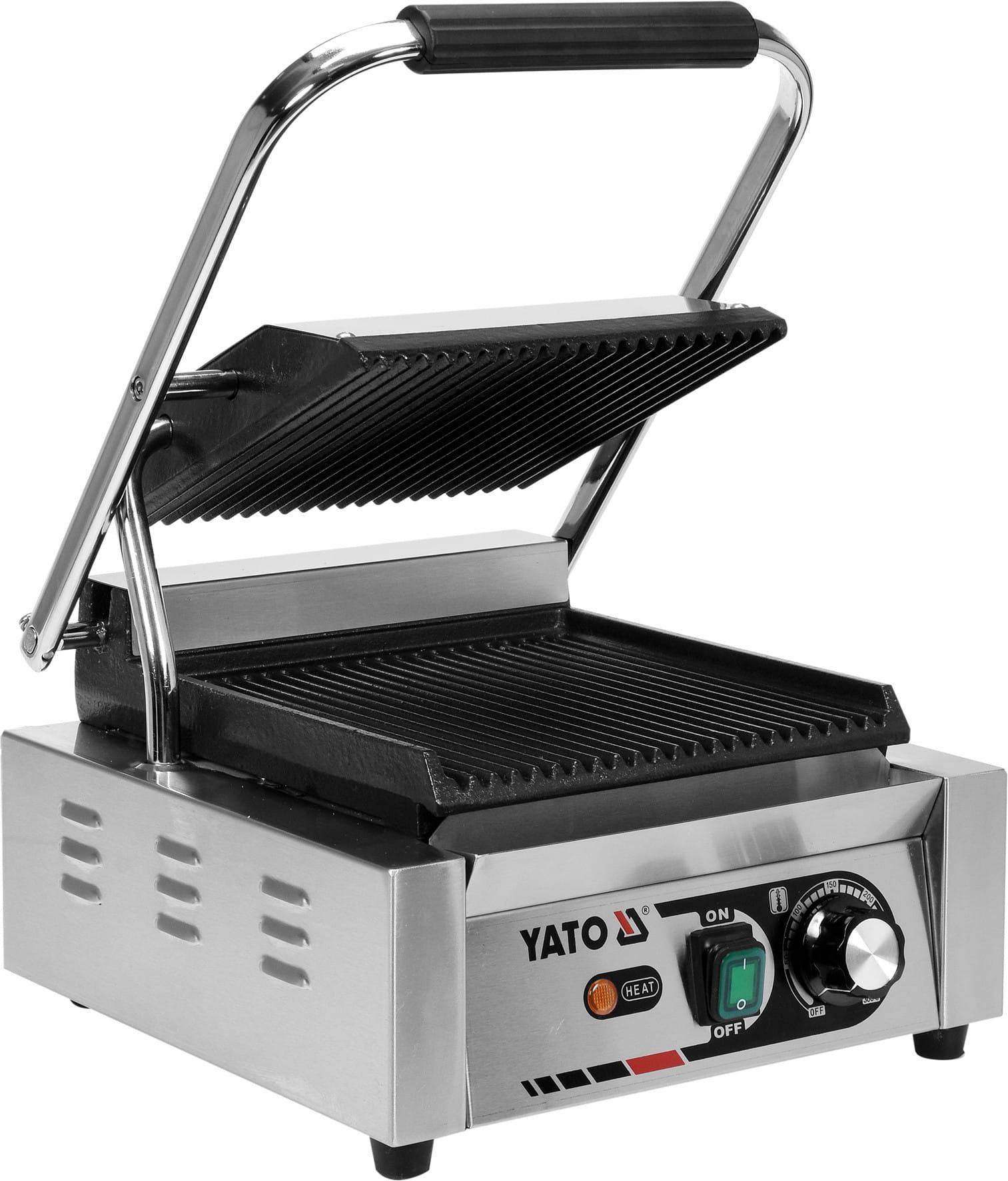 Grill kontaktowy pojedynczy ryflowany 1800 W