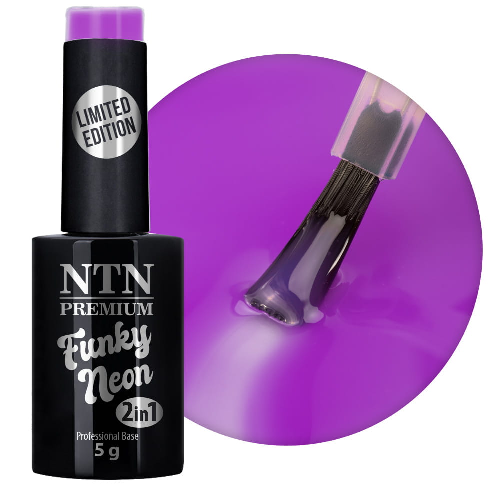 Baza do paznokci NTN Premium 2w1 Funky Neon 5 g Nr 5