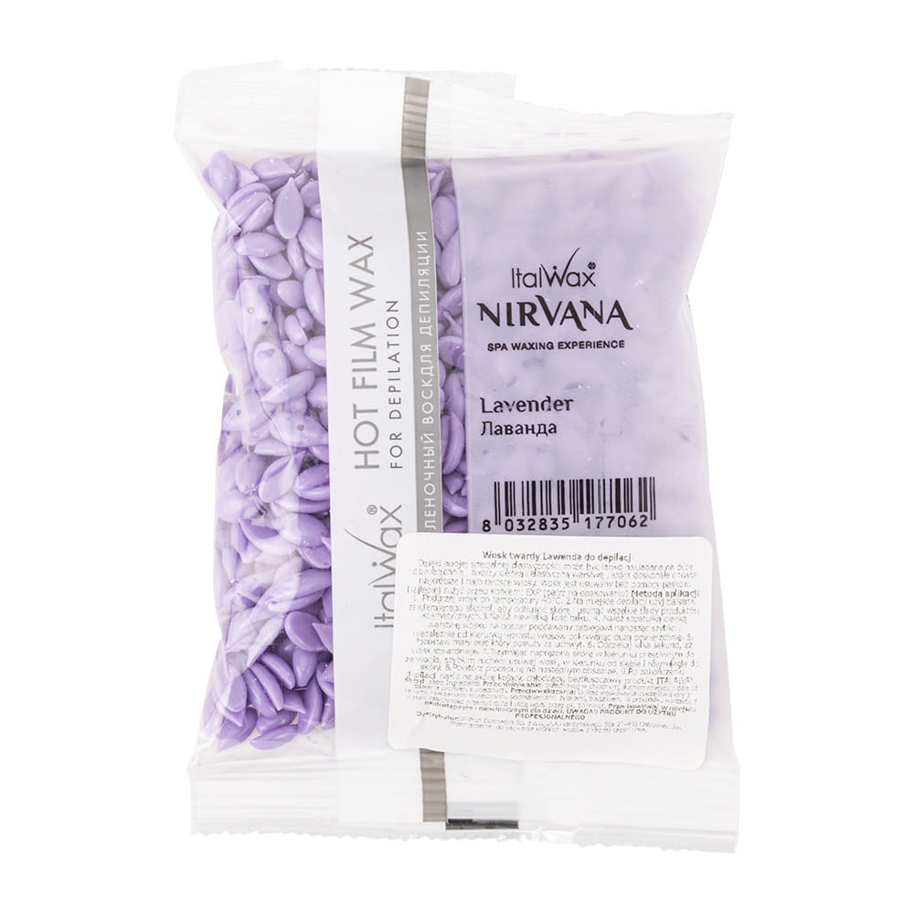 Wosk twardy w dropsach niskotemperaturowy do depilacji bezpaskowej ItalWax Nirvana Lavender 100 g