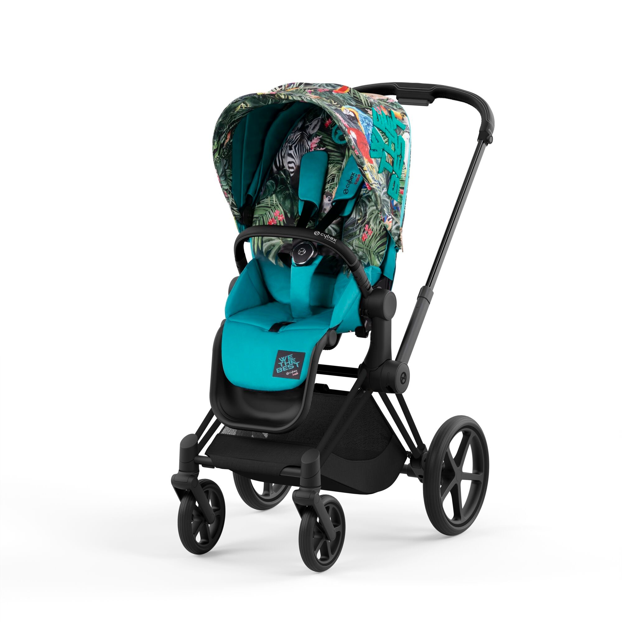 Cybex Priam 4.0 Fashion Collection - wózek spacerowy -Cybex by DJ Khaled-Chrome z czarną rączką