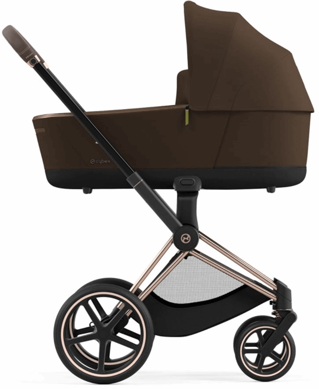 Cybex Priam 4.0 - rama ze stelażem siedziska i z gondolą Lux-Khaki Green-Rose Gold