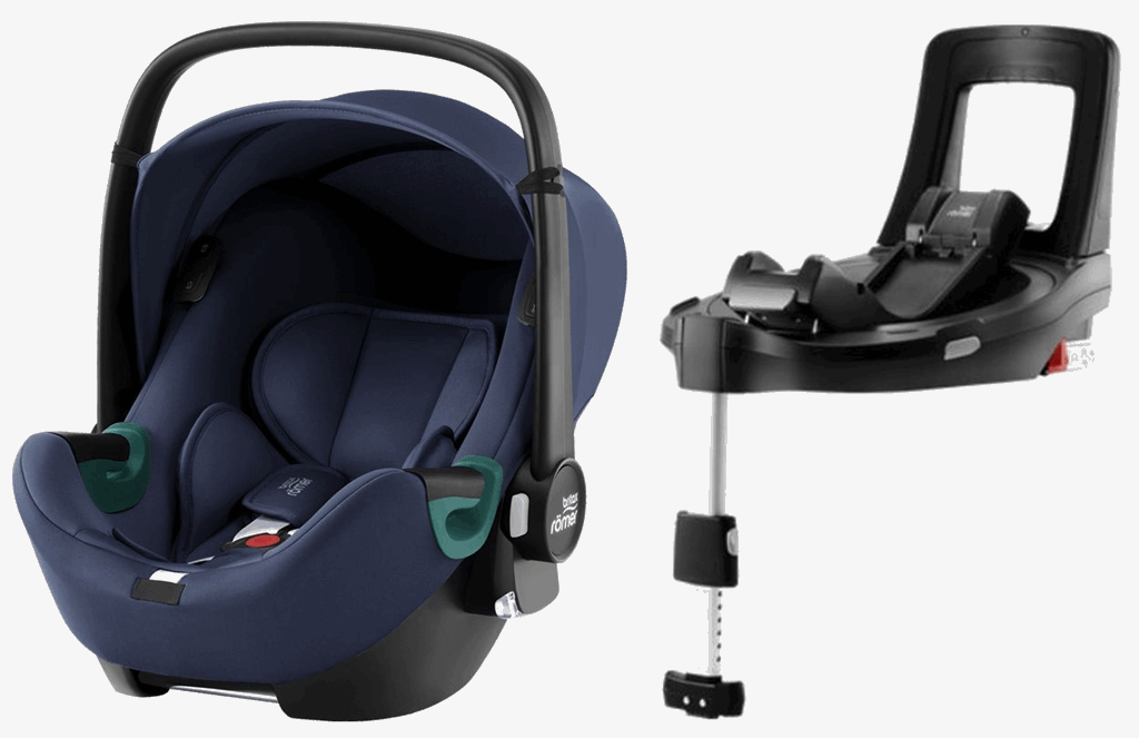 Britax Romer Baby-Safe iSense - fotelik samochodowy z bazą Flex Base iSense od urodzenia do 15 miesiąca życia, od 40 do 83 cm wzrostu-Indigo Blue