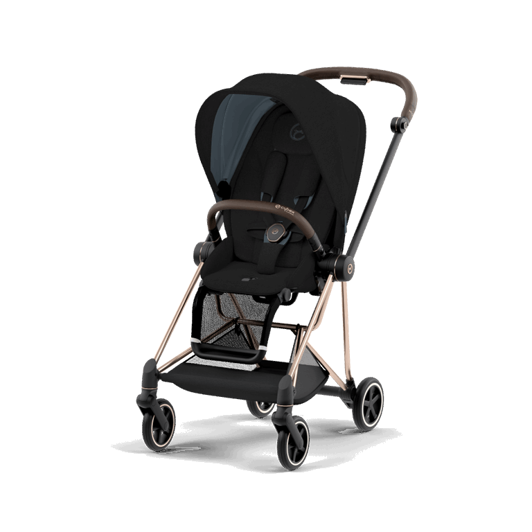 Cybex Mios 3.0 - wózek spacerowy z gondolą Lux-Plus Stardust Black-Chrome z czarną rączką