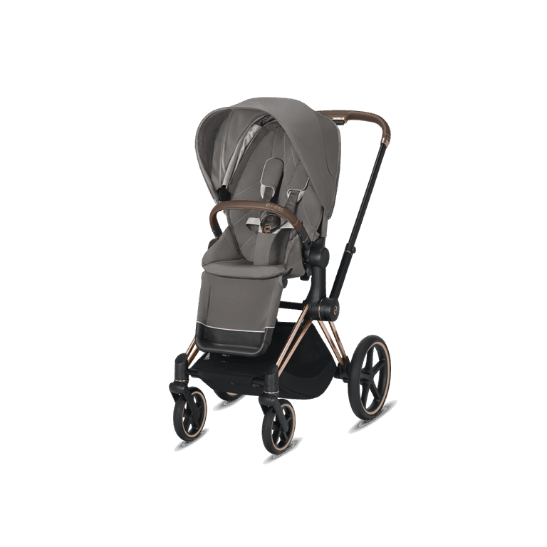 Cybex ePriam - wózek spacerowy z napędem elektrycznym-Soho Grey-Chrome Brown