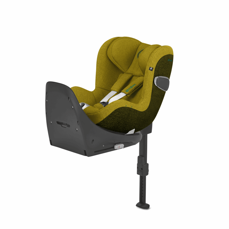 Cybex Sirona Z2 i-Size - fotelik samochodowy z bazą dla dzieci od 45 do 105 cm wzrostu, do 18 kg-Plus Mustard Yellow