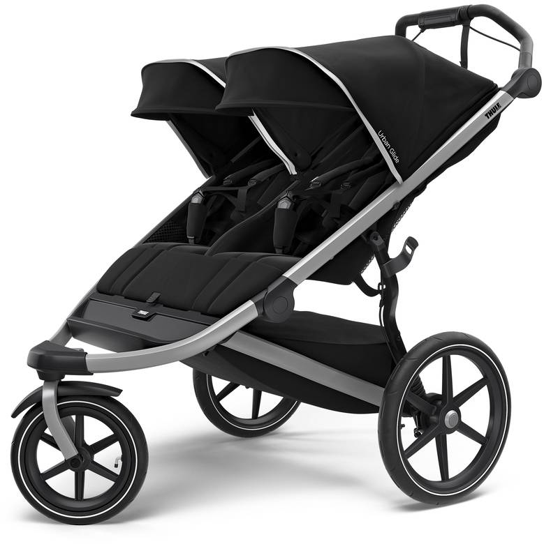 Thule Urban Glide 2 Double Jet Black - wózek do biegania dla dwójki dzieci