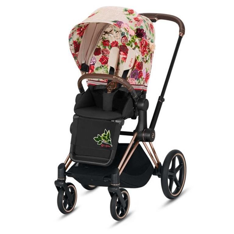 Cybex, Priam 2.0 Fashion Collection - wózek spacerowy -Spring Blossom Light-Rose Gold