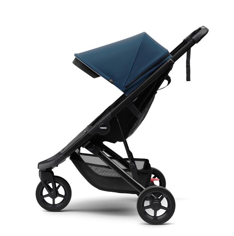 Thule Spring - wózek spacerowy-Rama Black budka Majolica Blue