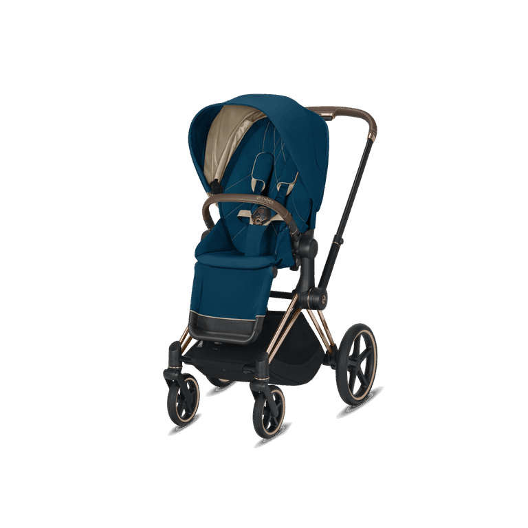 Cybex ePriam - wózek spacerowy z napędem elektrycznym-Mountain Blue-Chrome Black