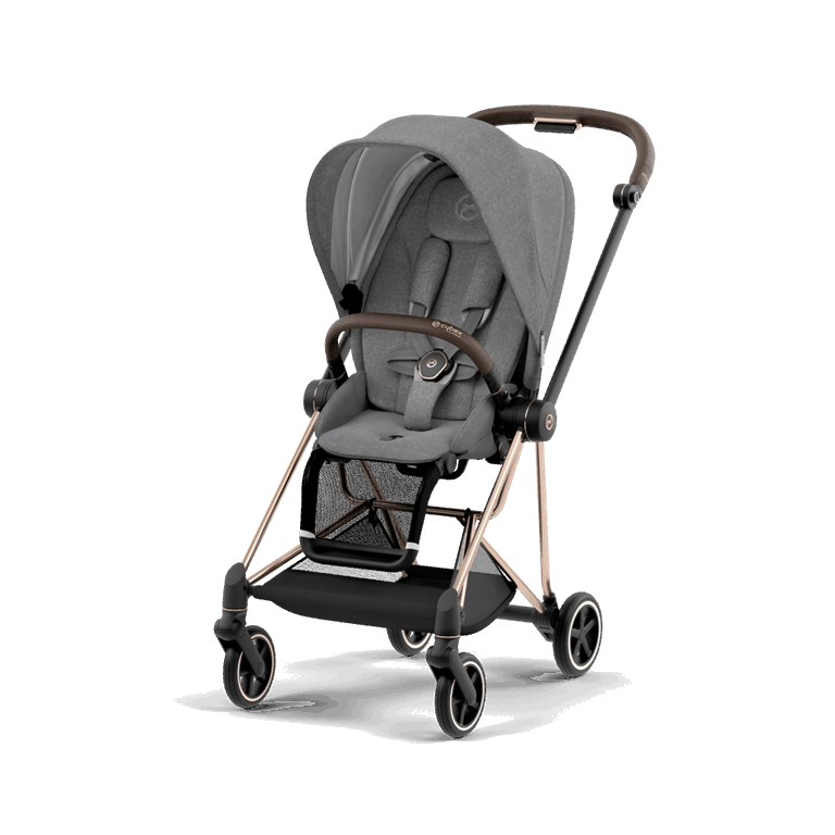 Cybex Mios 3.0 - wózek spacerowy z gondolą Lux-Plus Manhattan Grey-Chrome z czarną rączką