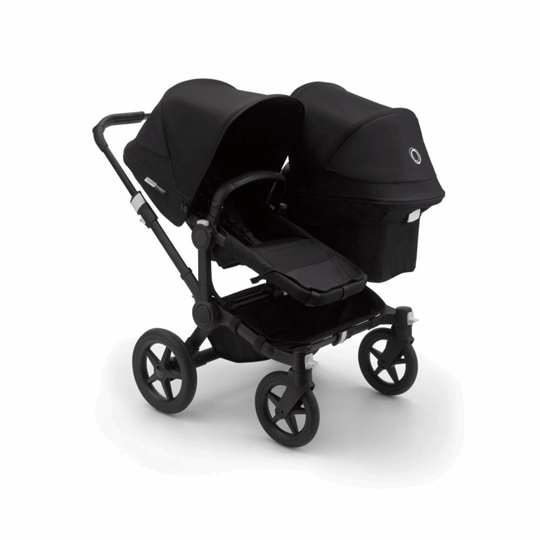 Bugaboo, Donkey3 Duo - wózek głęboko-spacerowy dla dwójki dzieci w różnym wieku -Black-Black-Black